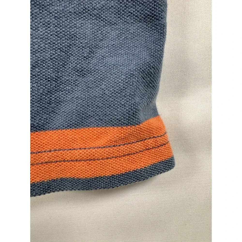Polo Ralph Lauren Mens Rugby Polo Shirt M Blue Orange Striped Green Pony Cotton